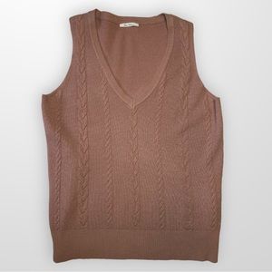 Vila Milano cable knit sweater vest size med